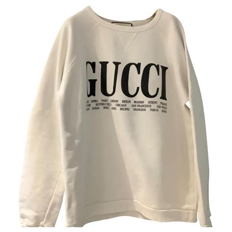 sweat gucci blanc|Gucci velour sweatsuit.